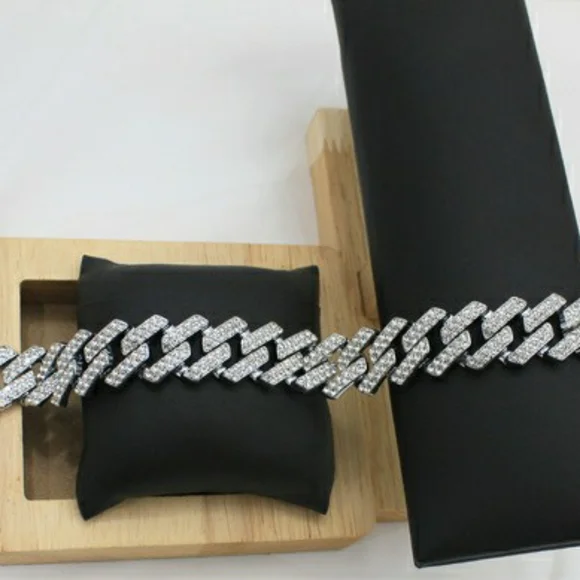 1pc Men's Bracelet Rhinestone - Picture 7 of 7